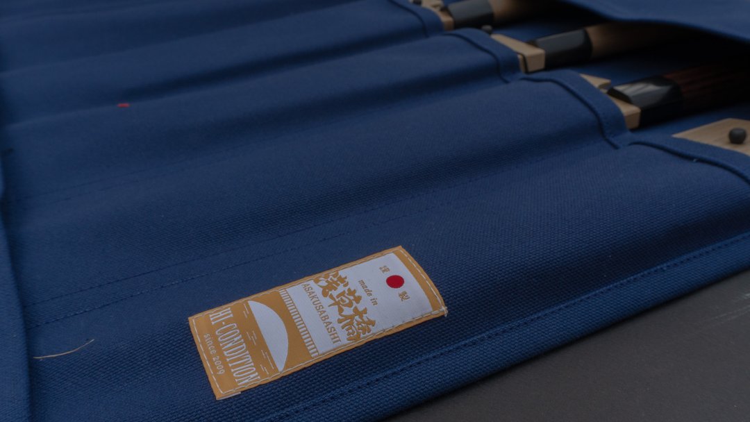 HI-CONDITION Hanpu Canvas 6 Pockets Knife Roll Navy