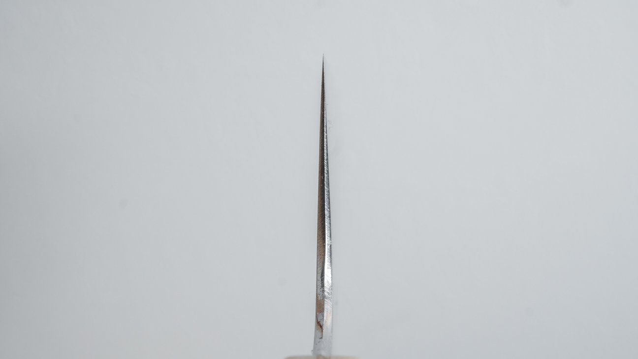 Hitohira Togashi White #1 Stainless Clad Kasumi Kiritsuke Gyuto 240mm Ebony Handle