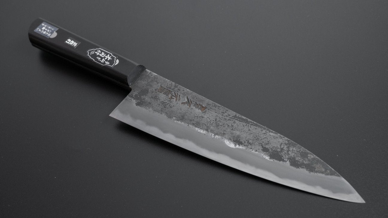 Morihei Hisamoto Kurouchi White #1 Gyuto 180mm Pakka Handle (No Bolster/ Fine Finish)