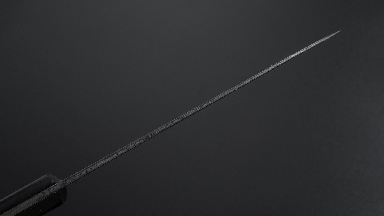 Morihei Hisamoto Kurouchi White #1 Gyuto 180mm Pakka Handle (No Bolster/ Fine Finish)