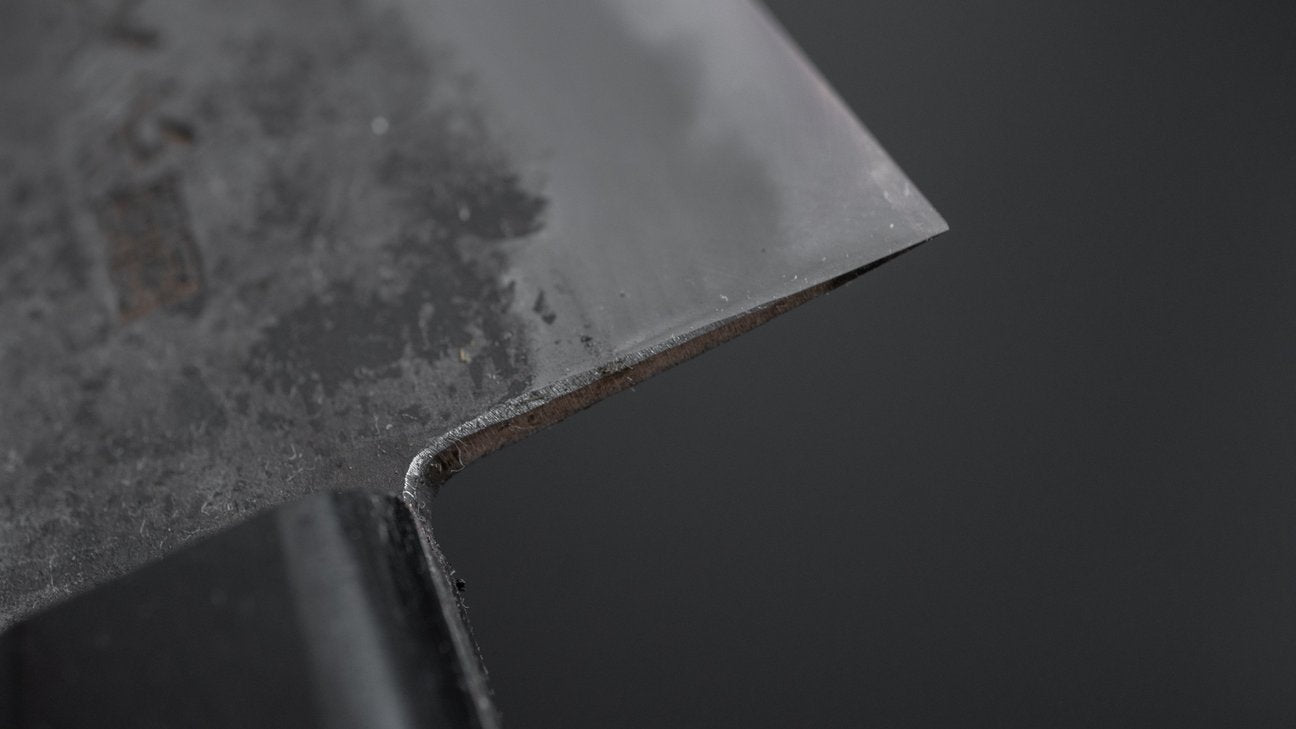 Morihei Hisamoto Kurouchi White #1 Gyuto 180mm Pakka Handle (No Bolster/ Fine Finish)