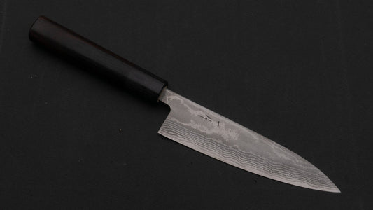 Hitohira Setsu Forged VG-10 Damascus Petty 140mm Rosewood Handle