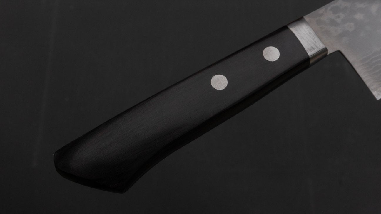 Hitohira NM V10 Damascus Santoku 170 mm Pakka-handgreep