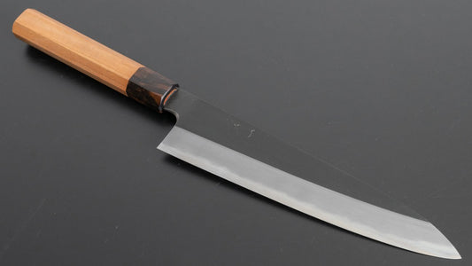 Hitohira Kikuchiyo Kyuzo Wit #2 Kurouchi Gyuto 210 mm kersenhouten handvat