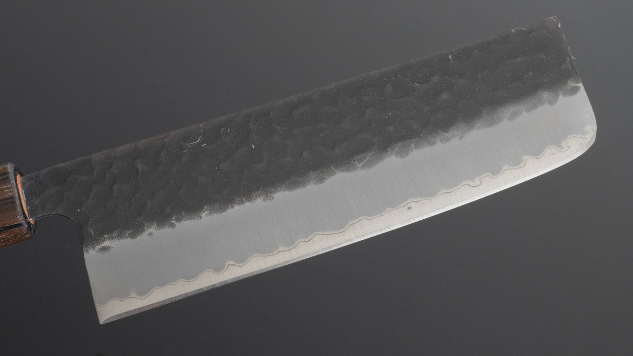 Hitohira Futana SB Kuro Tsuchime Nakiri 165 mm kersenhouten handvat 