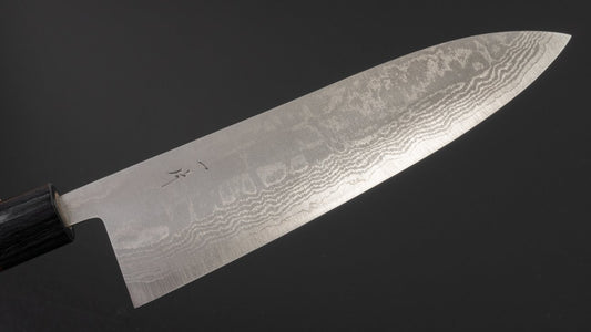 Hitohira Setsu Forged VG-10 Damascus Gyuto 210mm Wood Handle