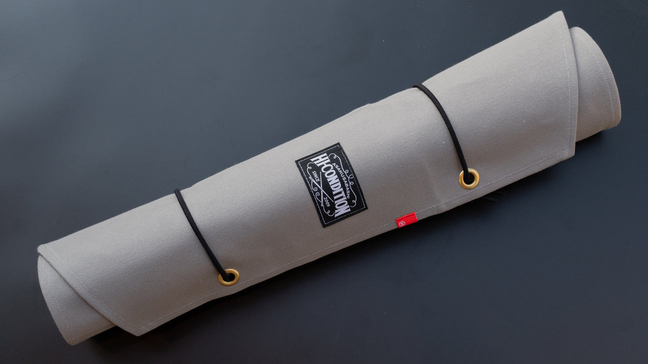 HI-CONDITION Hanpu Canvas 9 Pockets Knife Roll Gray