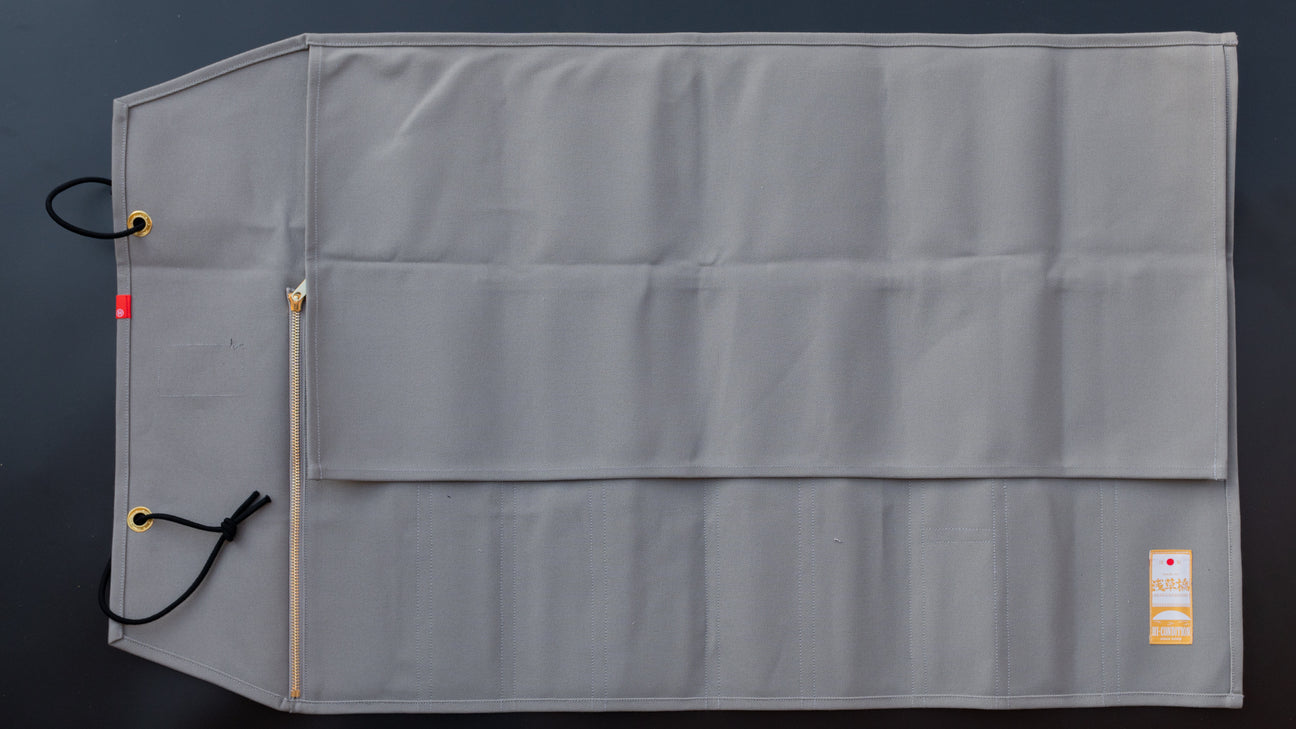 HI-CONDITION Hanpu Canvas 9 Pockets Knife Roll Gray