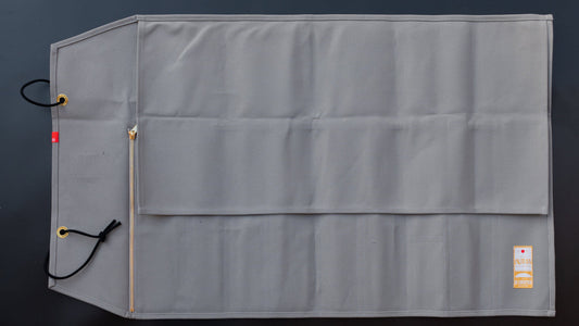 HI-CONDITION Hanpu Canvas 9 Pockets Knife Roll Gray