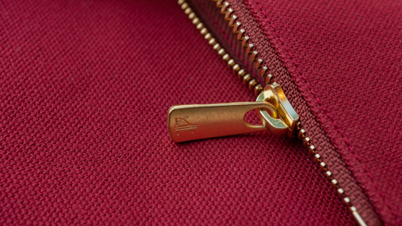 HI-CONDITION Hanpu Canvas 9 Pockets Knife Roll Deep Brick Red