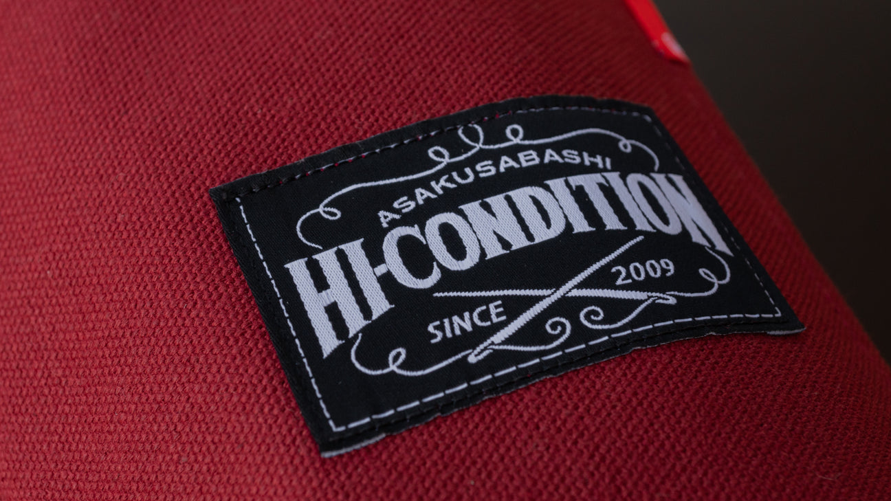 HI-CONDITION Hanpu Canvas 9 Pockets Knife Roll Deep Brick Red
