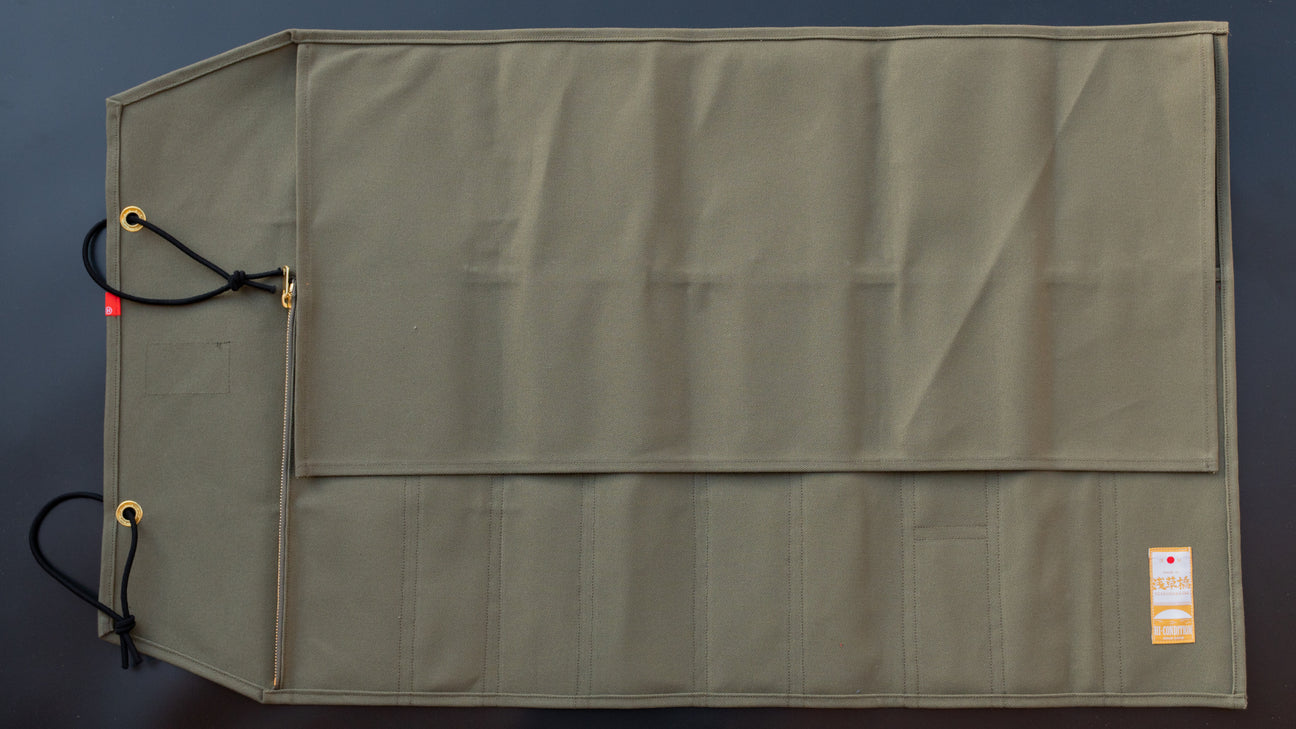 HI-CONDITION Hanpu Canvas 9 Pockets Knife Roll OD