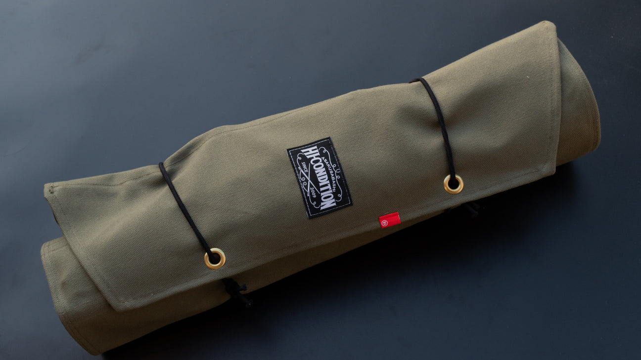 HI-CONDITION Hanpu Canvas 9 Pockets Knife Roll OD