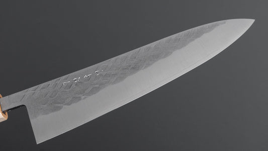 Hitohira TD SLD Tsuchime Gyuto 210mm Walnut Handle