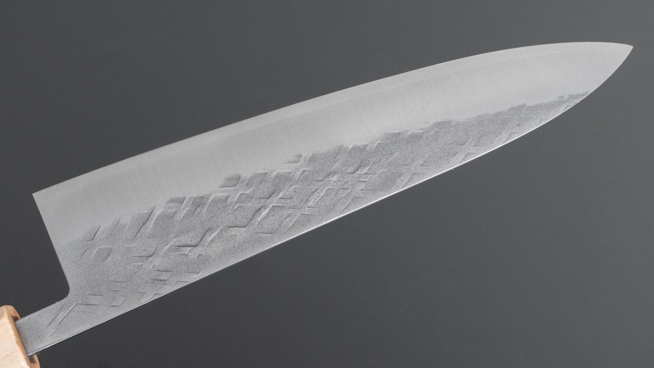 Hitohira TD SLD Tsuchime Gyuto 210mm Walnut Handle