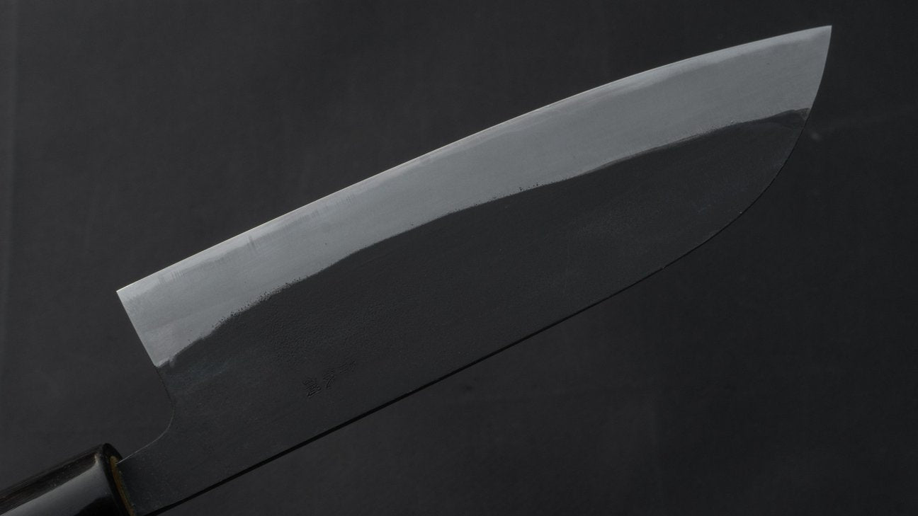 Morihei Munetsugu Blue #2 Kurouchi Santoku 165mm Ho Wood Handle