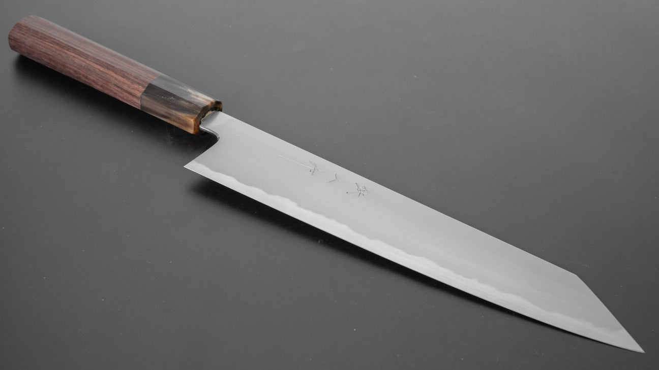 Tetsujin Blue #2 Kasumi Kiritsuke Gyuto 240 mm Taihei palissander handvat