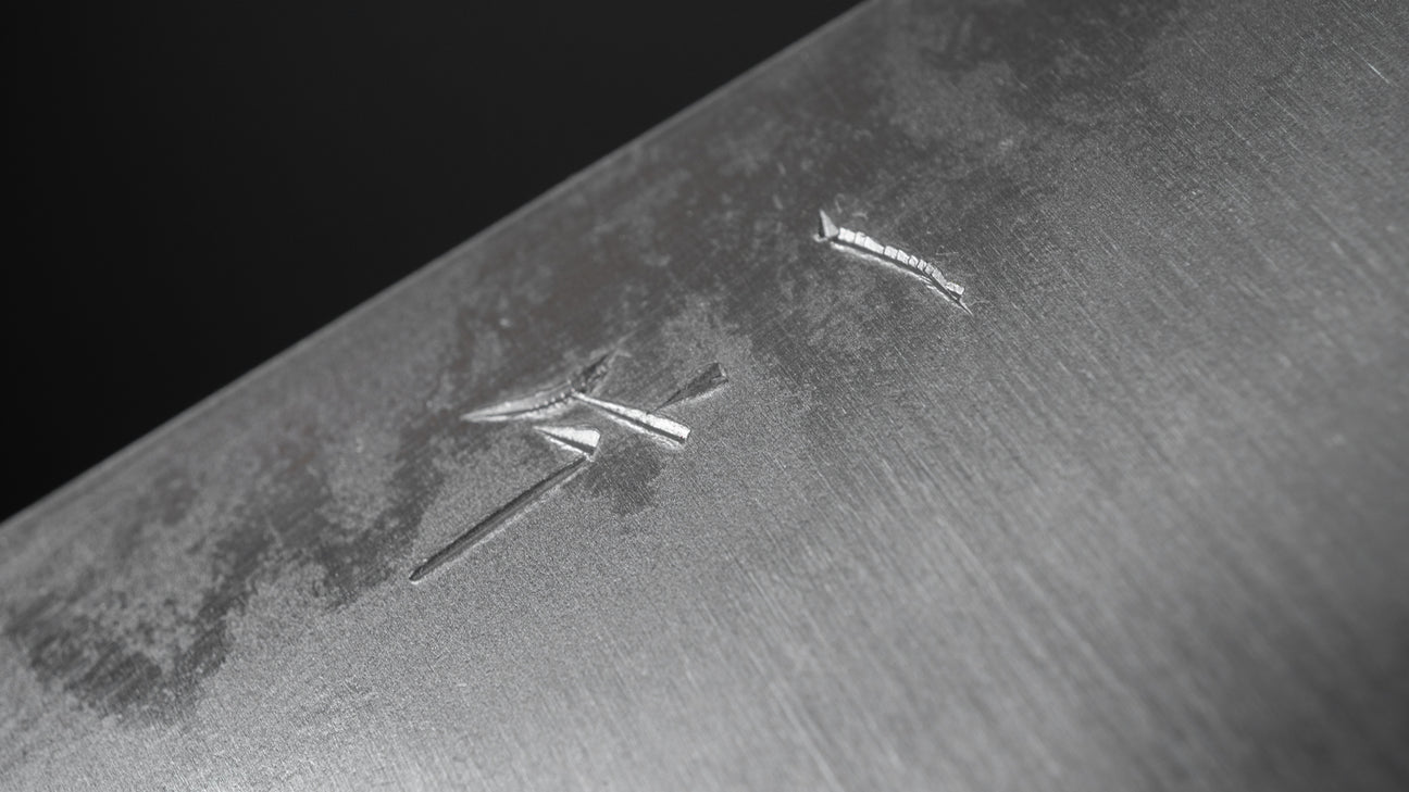 Hitohira GR Blue #2 Damascus Bunka 170 mm Ho houten handvat