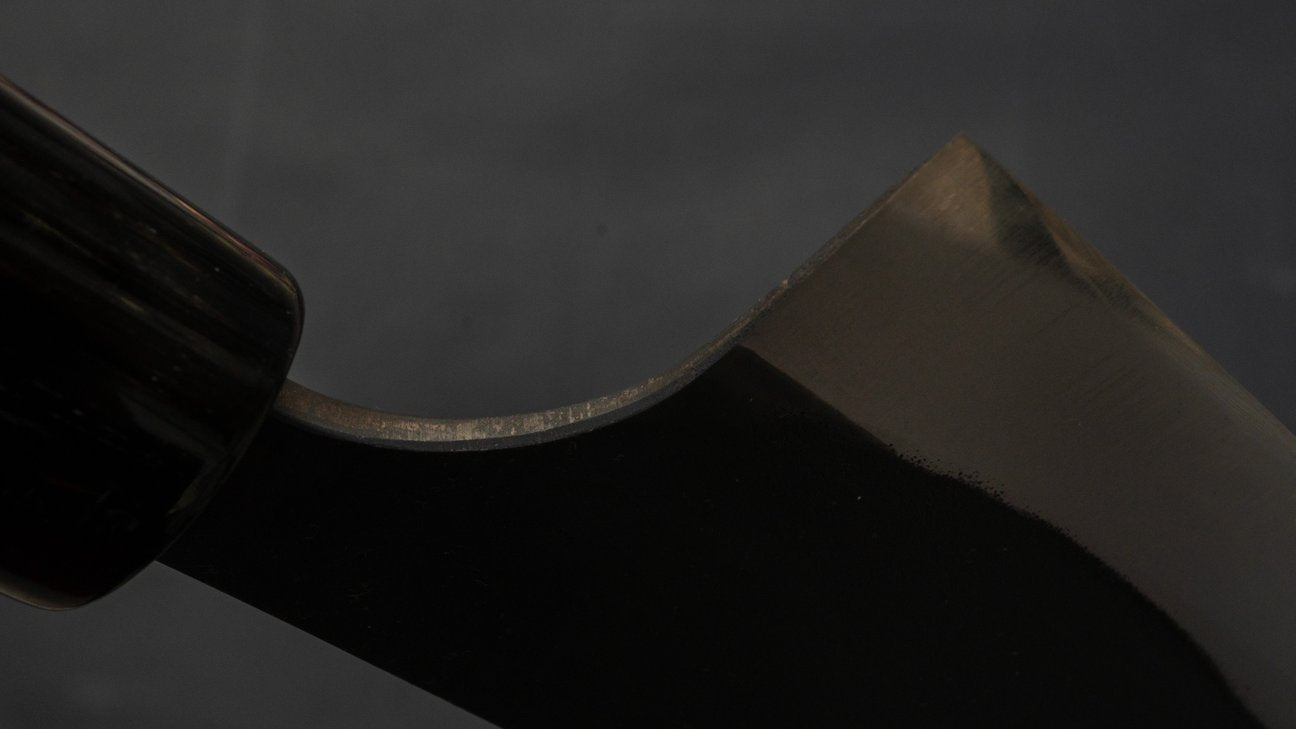 Morihei Munetsugu Blue #2 Kurouchi Nakiri 165mm Ho Wood Handle