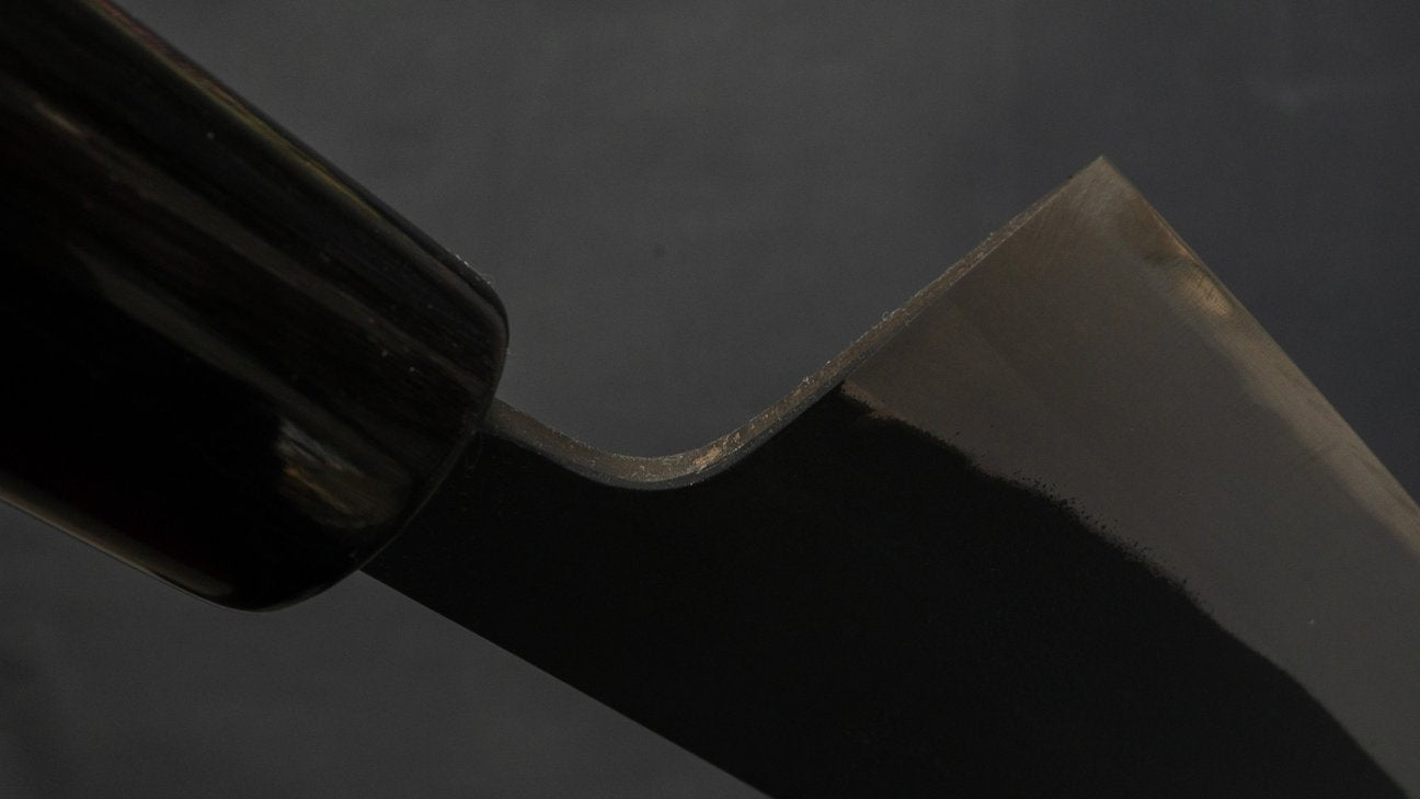 Morihei Munetsugu Blue #2 Kurouchi Santoku 165mm Ho Wood Handle