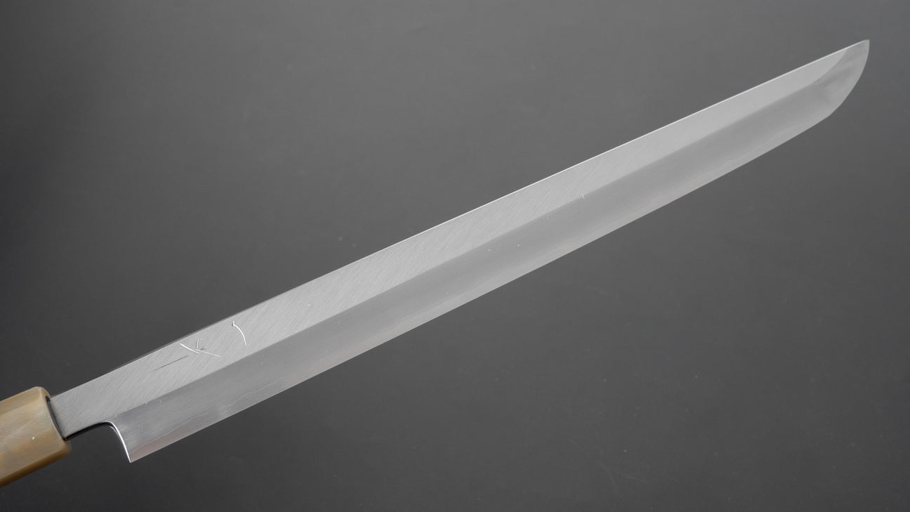 Hitohira Kikuchiyo Mosuke Silver #3 Sakimaru Takobiki 300mm Ebony Handle (Saya)