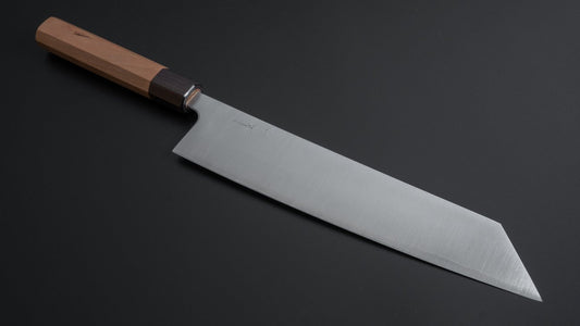 Hitohira Futana S3 Migaki Kiritsuke Gyuto 240 mm kersenhouten handvat