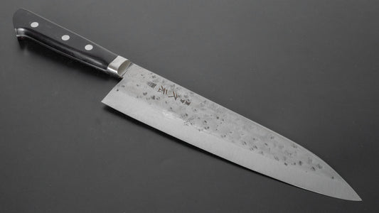 Morihei Hisamoto Wit #1 Tsuchime roestvrij beklede Gyuto 210 mm Pakka-handgreep