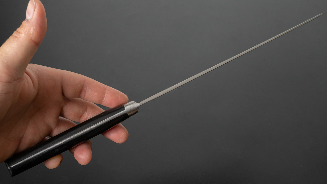 Morihei Hisamoto White #1 Tsuchime Stainless Clad Gyuto 210mm Pakka Handle