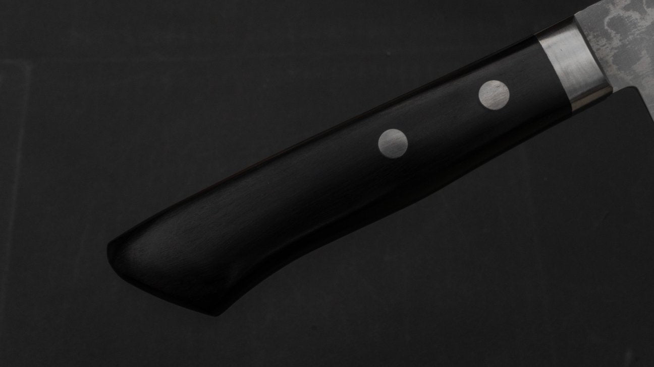 Hitohira NM V10 Damascus Nakiri 165mm Pakka Handle