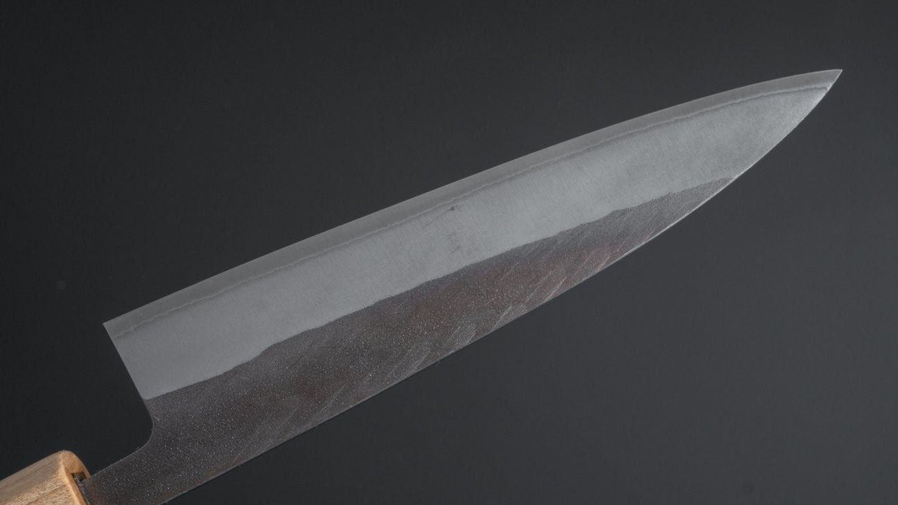 Hitohira TD Blue #2 roestvrij beklede Kurouchi Petty 150 mm walnoot handvat