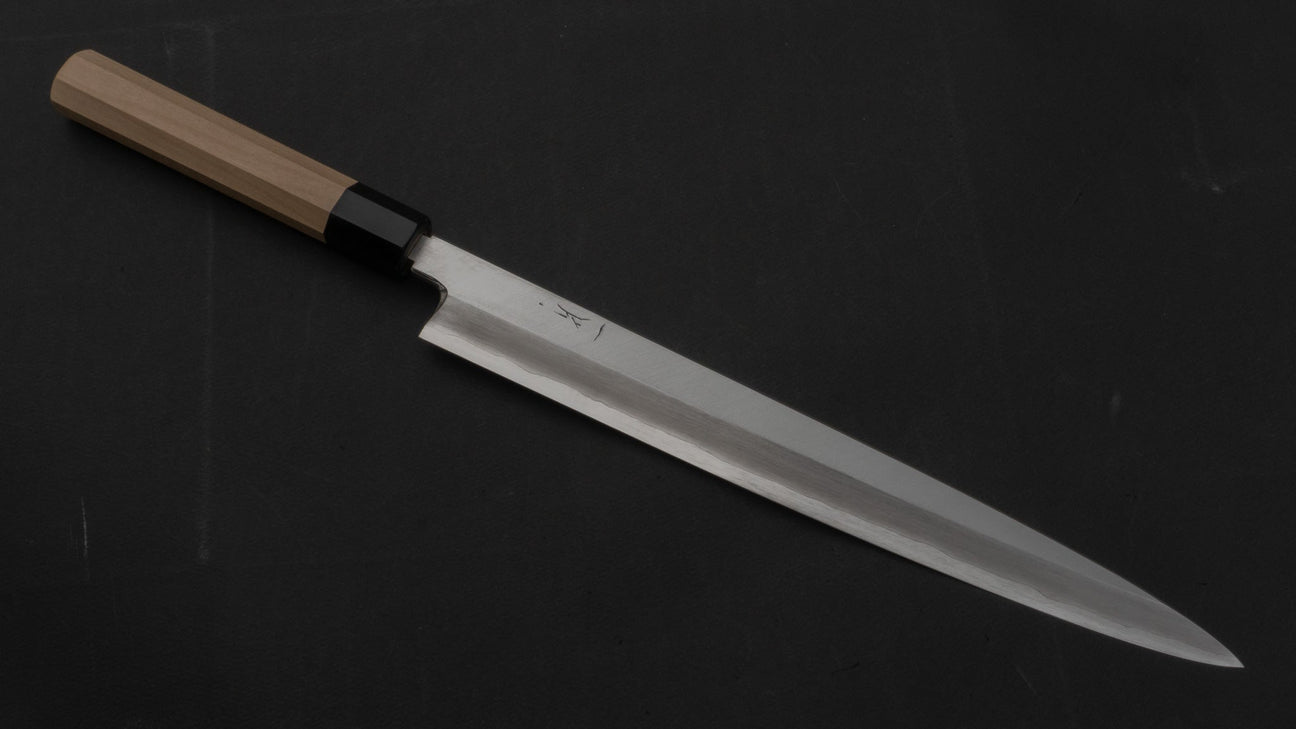 Hitohira Kikuchiyo Mosuke Silver #3 Yanagiba 300mm Ho Wood Handle (Saya)