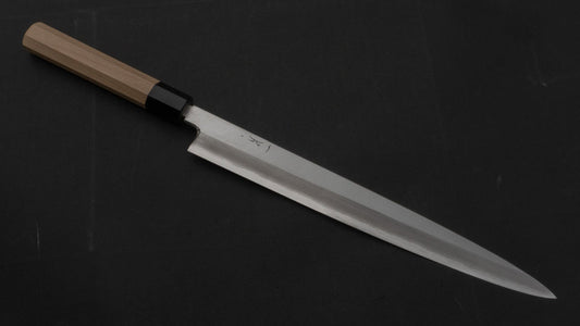 Hitohira Kikuchiyo Mosuke Silver #3 Yanagiba 300mm Ho Wood Handle (Saya)