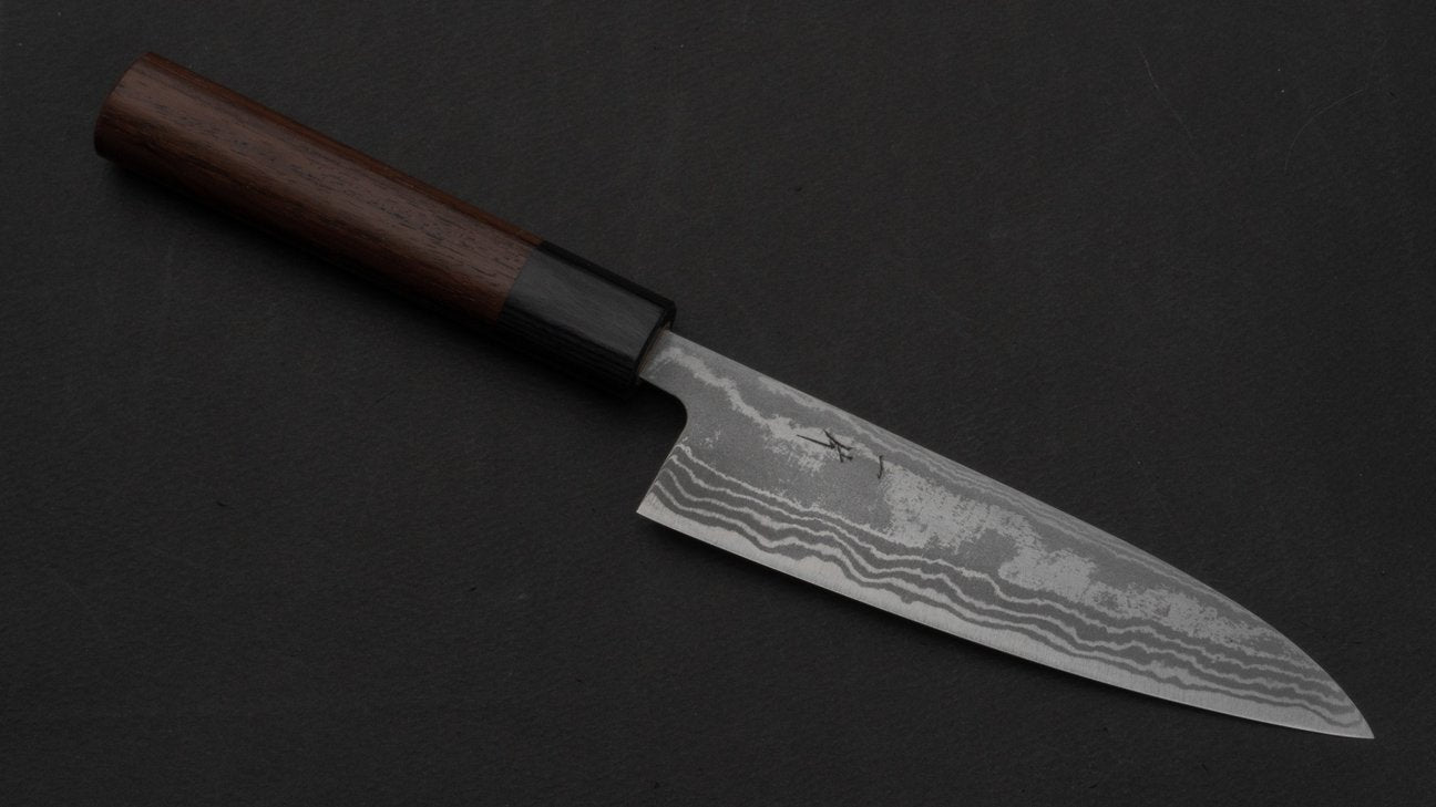 Hitohira GR Blue #2 Damascus Petty 135mm Rosewood Handle