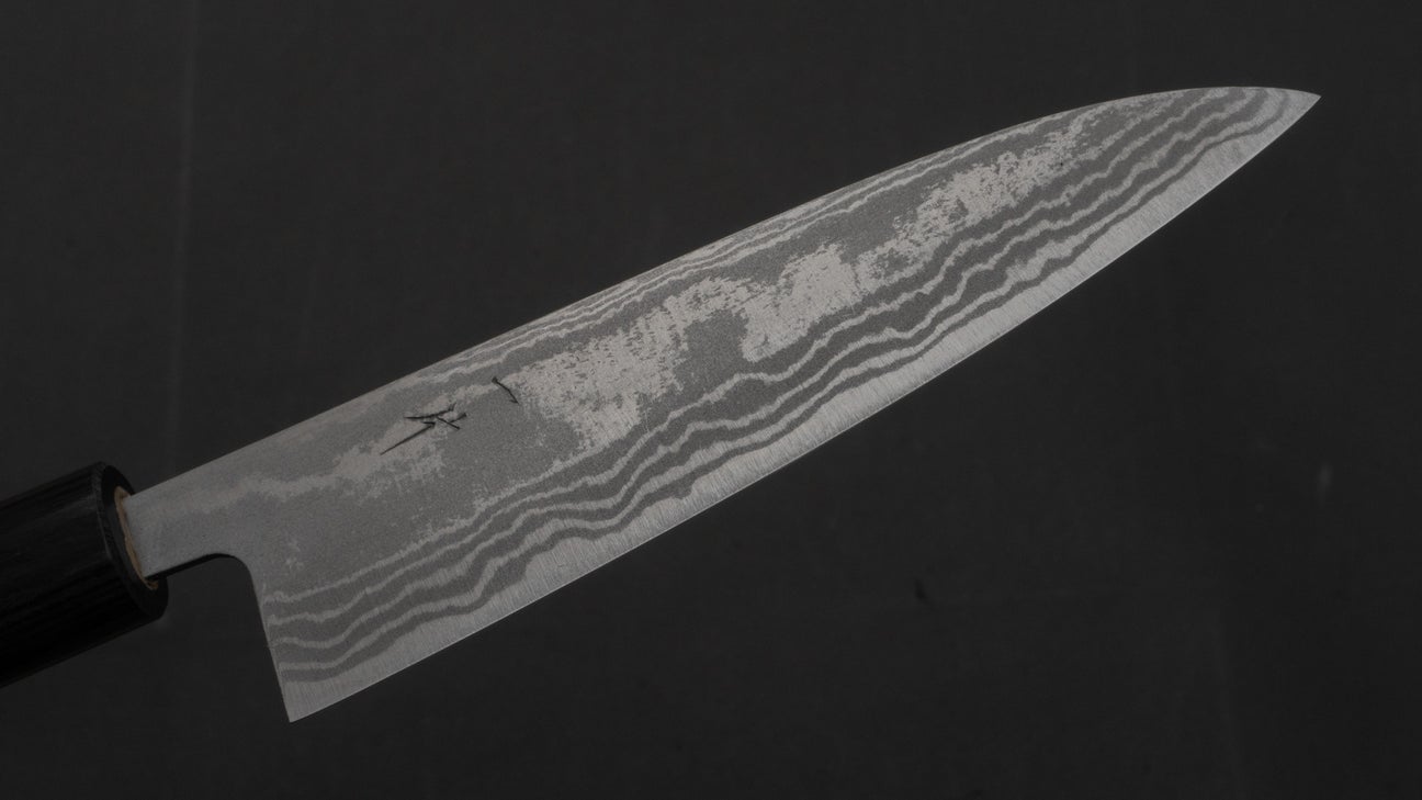 Hitohira GR Blue #2 Damascus Petty 135mm Rosewood Handle