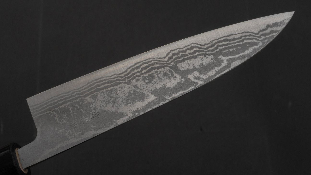 Hitohira GR Blue #2 Damascus Petty 135mm Rosewood Handle