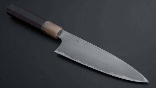 Hitohira Togashi White #1 Stainless Clad Kasumi Utility 165mm Ebony Handle
