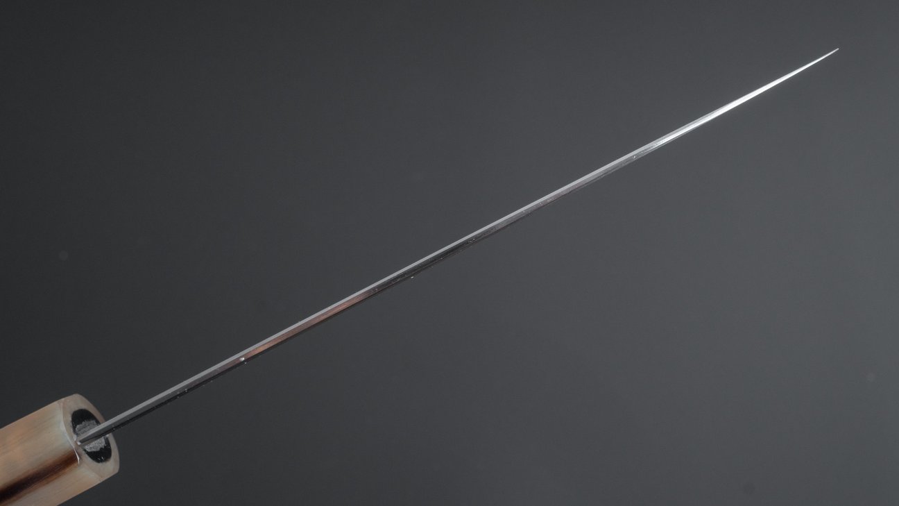 Hitohira Togashi White #1 Stainless Clad Kasumi Utility 165mm Ebony Handle