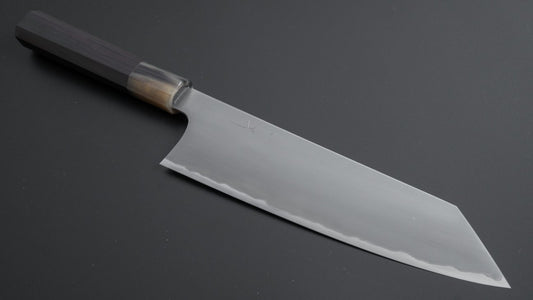 Hitohira Togashi Wit #1 Roestvrij beklede Kasumi Kiritsuke Gyuto 210 mm ebbenhouten handvat