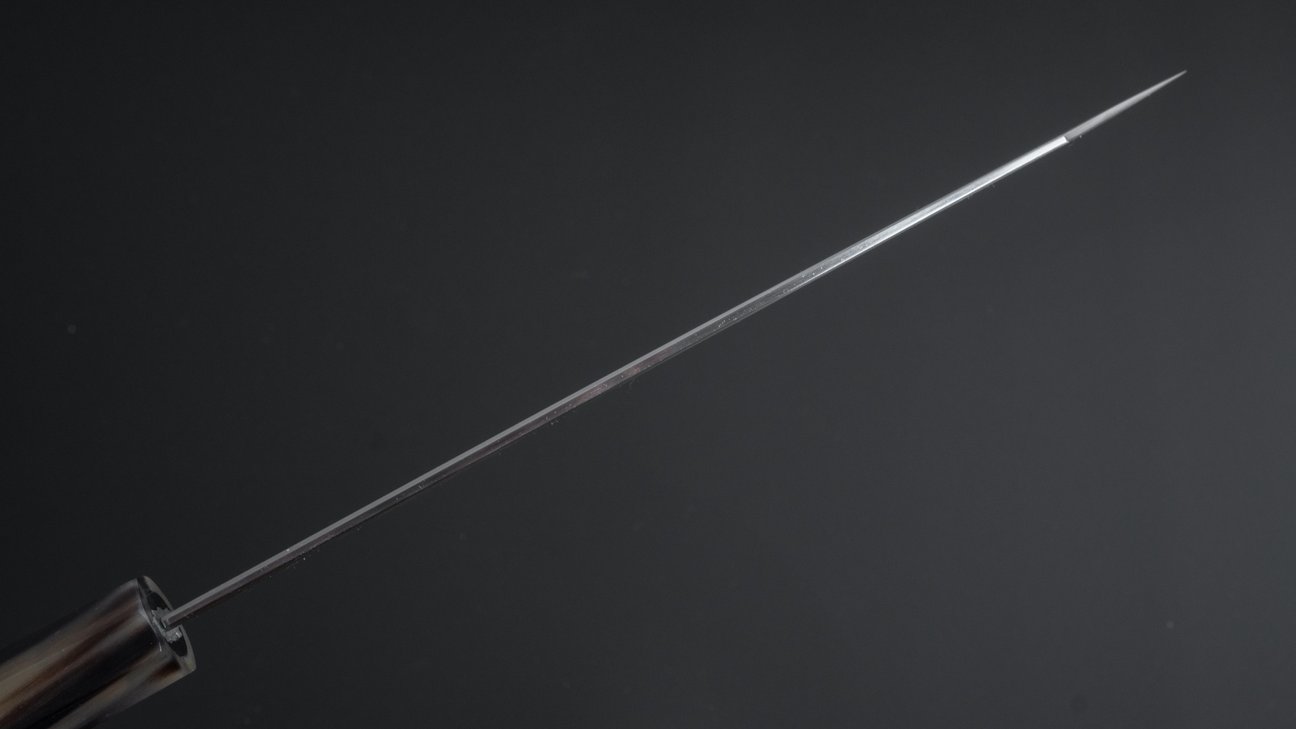 Hitohira Togashi White #1 Stainless Clad Kasumi Kiritsuke Gyuto 210mm Ebony Handle