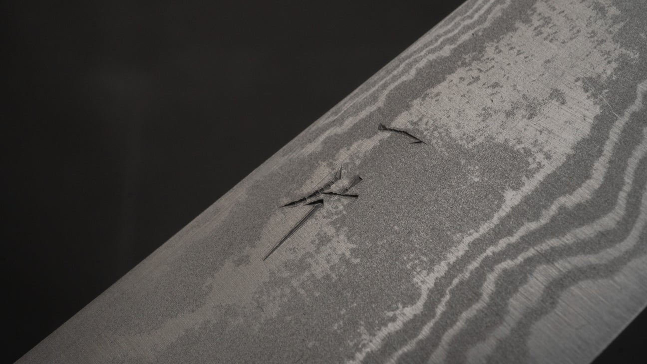 Hitohira GR Blue #2 Damascus Petty 135mm Rosewood Handle