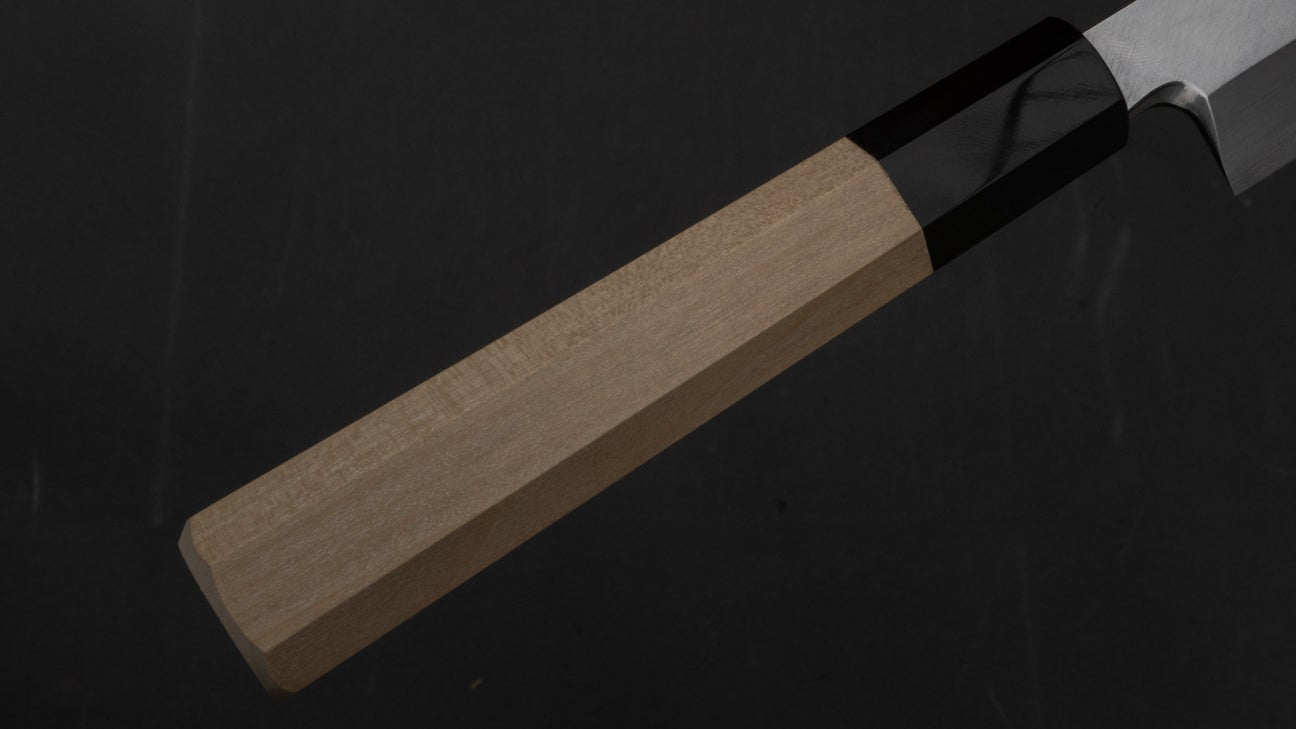Hitohira Kikuchiyo Manzo Blue #2 Yanagiba 240 mm Ho houten handvat (Saya)