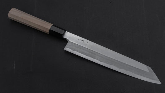 Hitohira Kikuchiyo Manzo Blue #2 Kiritsuke 240 mm Ho houten handvat (Saya)