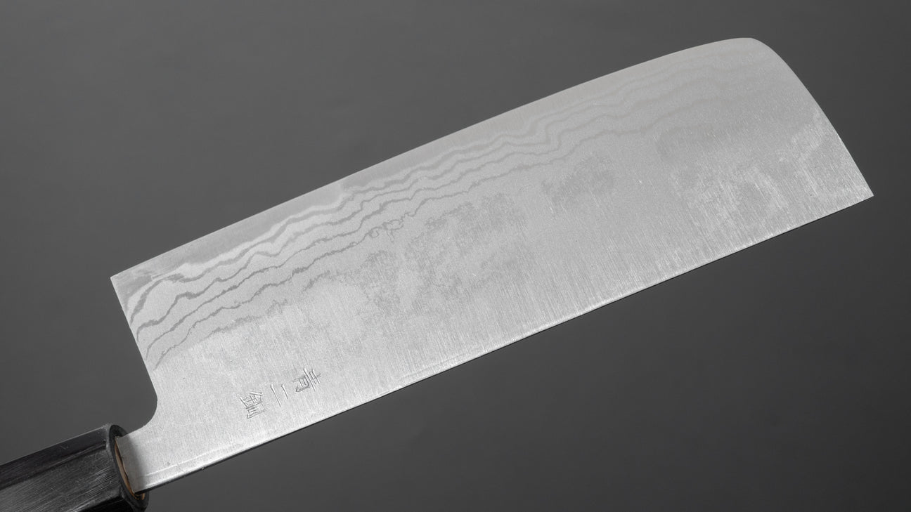 Hitohira GR Blue #2 Damascus Nakiri 150mm Ho Wood Handle