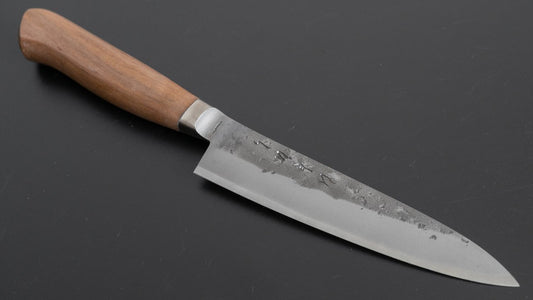 Hitohira TD Blue #2 Stainless Clad Nashiji Yo Petty 125mm Walnut Handle