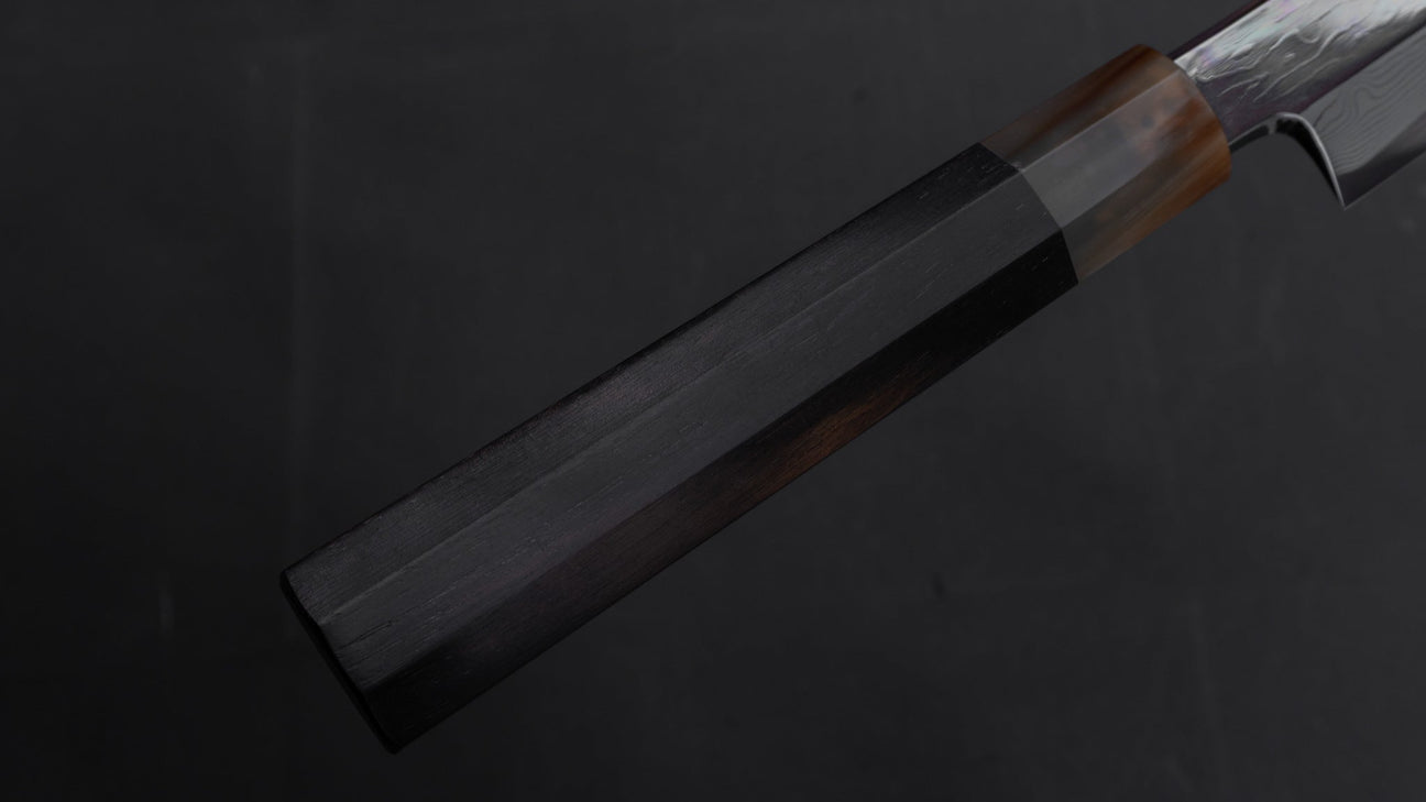 Hitohira Kikuchiyo Mosuke Enmon Wit #1 Yanagiba 270 mm Taihei ebbenhouten handvat (spiegel gepolijst / Saya)