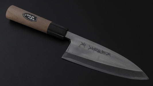 Morihei Hisamoto Mirror Polished Blue #2 Deba 150mm Ho Wood Handle