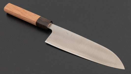 Hitohira Futana S3 Migaki Santoku 165mm Cherry Wood Handle