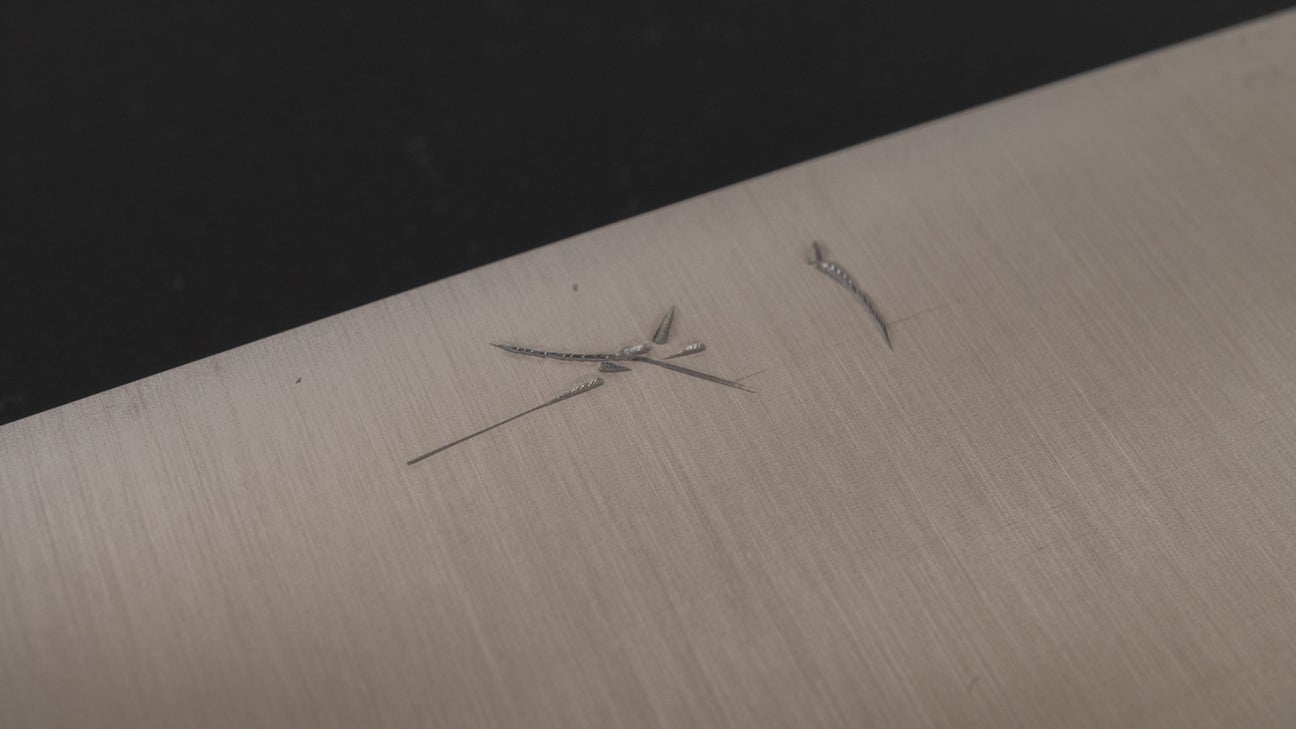 Hitohira Futana S3 Migaki Santoku 165 mm kersenhouten handvat