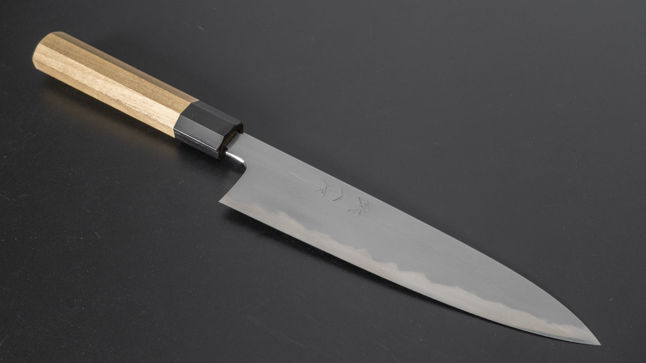 Tetsujin Blue #2 Kasumi Gyuto 210 mm Ho houten handvat