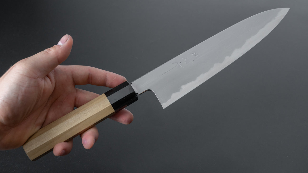 Tetsujin Blue #2 Kasumi Gyuto 210 mm Ho houten handvat